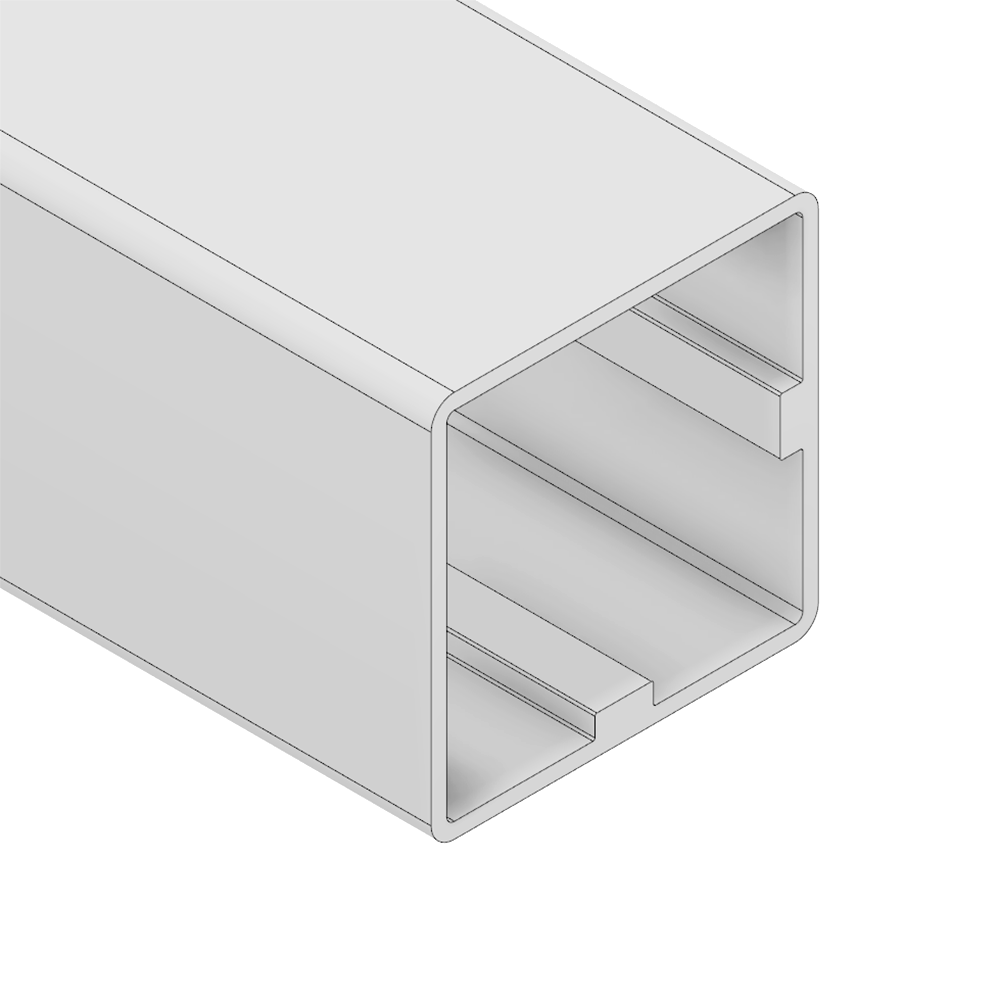 MODULAR SOLUTIONS EXTRUDED PROFILE 50MM X 50MM PROFILE SLEAVE FOR 45MM X 45MM PROFILE, CUT TO THE LENGTH OF 1000 MM